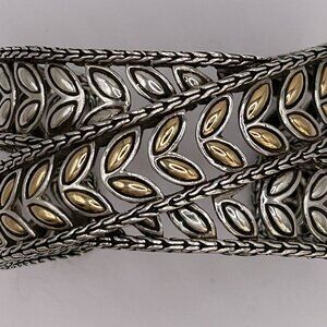 John Hardy 18K Silver Wide Leaf Cuff – Vintage Bali